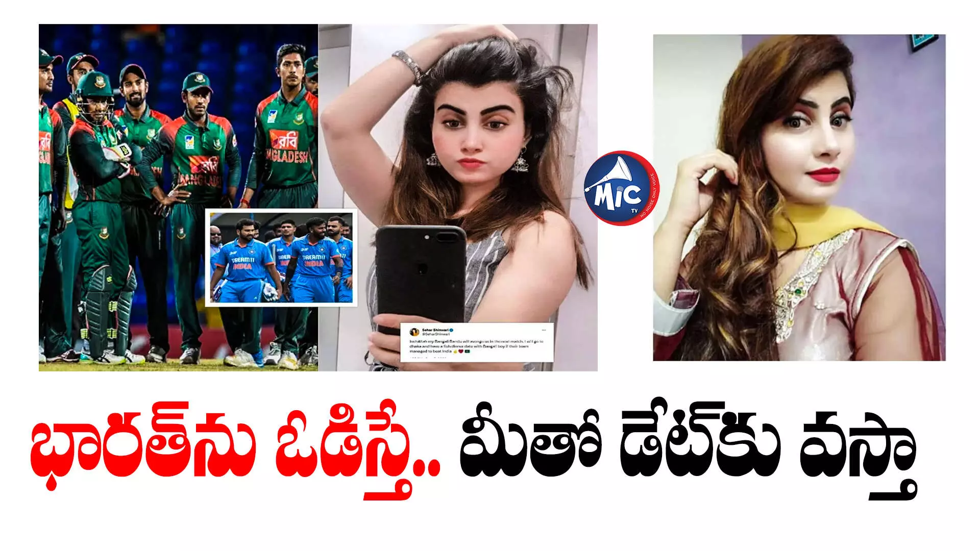 ICC WORLD CUP 2023 : భారత్⁬ను ఓడిస్తే.. మీతో డేట్⁬కు వస్తా: పాకిస్తాన్ నటి