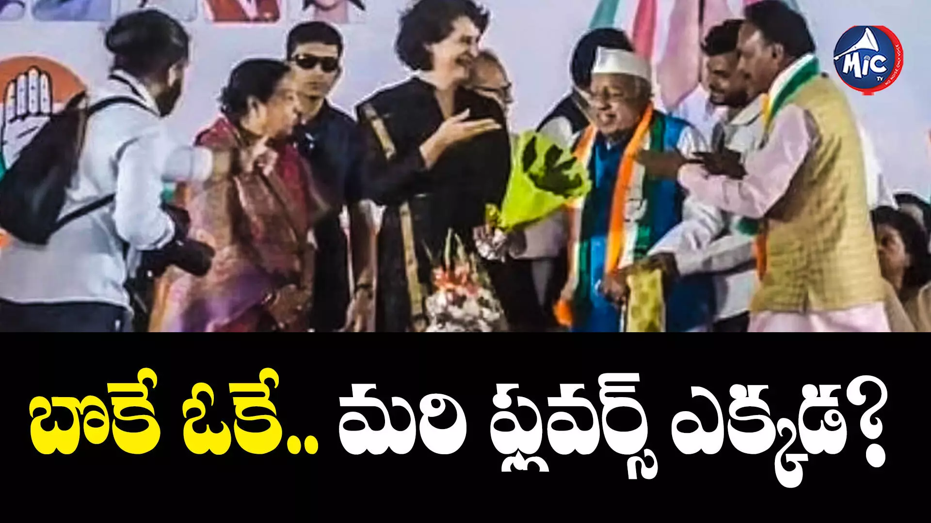 Priyanka Gandhi  : ప్రచారానికి వెళ్లిన ప్రియాంకకు గ్రాండ్ వెల్‌కమ్ చెప్పబోయి.. వీడియో వైరల్