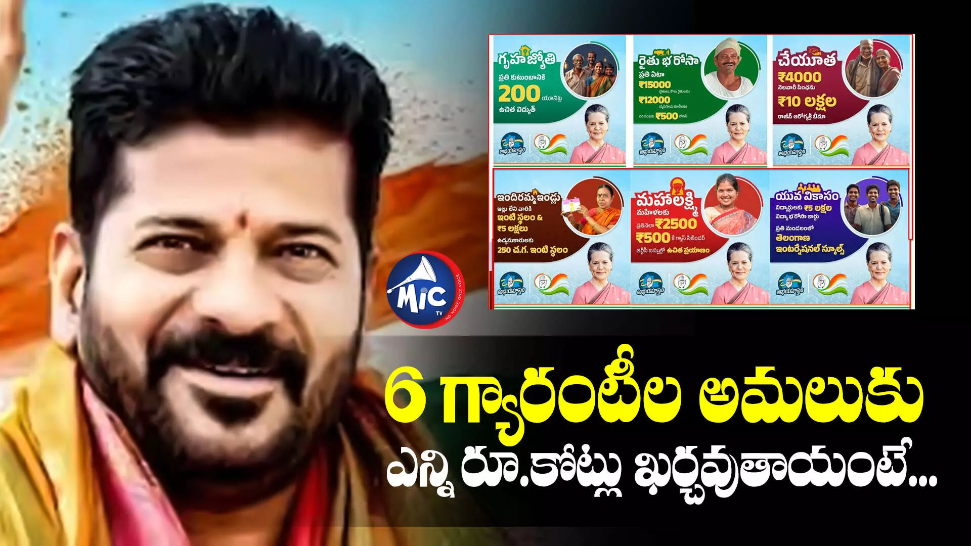 Revanth Reddy  : 6 గ్యారంటీల అమలుకు ఎన్ని రూ.కోట్లు ఖర్చవుతాయంటే...