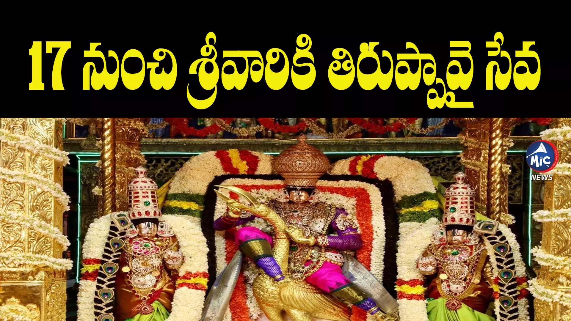 తిరుమలలో డిసెంబర్ 17 నుంచి ధనుర్మాస తిరుప్పావై సేవ