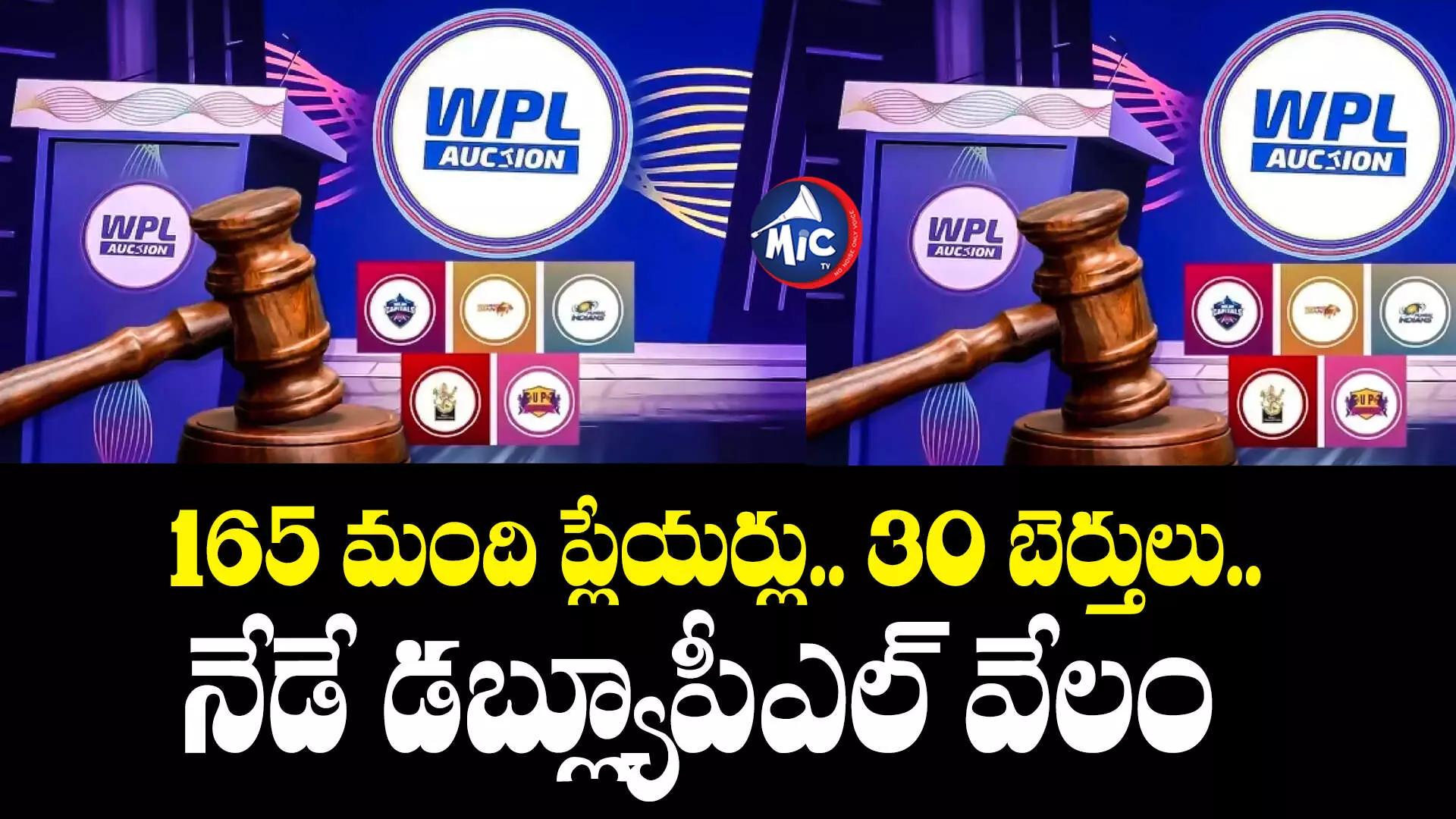 WPL Auction : 165 మంది ప్లేయర్లు.. 30 బెర్తులు.. నేడే డబ్ల్యూపీఎల్‌‌‌‌ వేలం