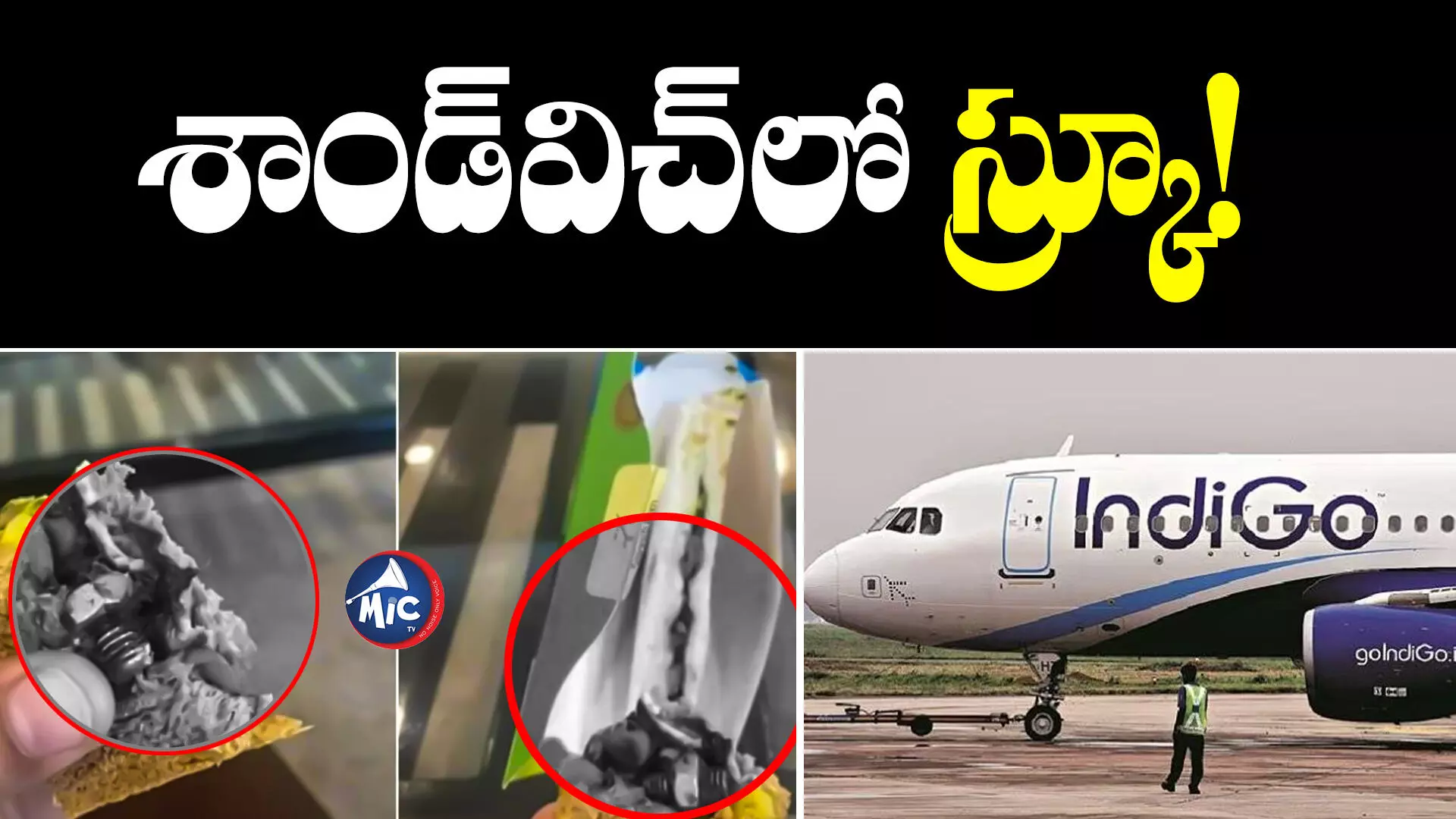 Indigo Flight : ఇండిగో విమానంలో ఇచ్చిన శాండ్‌విచ్‌లో స్క్రూ..తామేమి చేయలేమన్న ఎయిర్‌లైన్స్